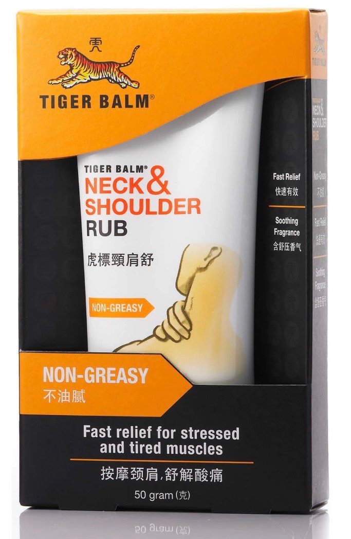 Tiger Balm Neck and Shoulder Rub Caja y Tubo